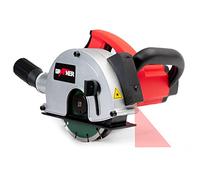 Grafner Fraiseuse murale laser, puissante de 1700 W avec 4000 tr/min, inclut 2 disques de découpe diamantés de 150 mm de diamètre, extraction de la poussière, largeur de rainure 14-29 mm, profondeur