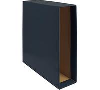 Grafoplás 17171332. Lot de 12 boîtes de classement ArchiGraf, couleur bleu foncé, format folio, dos 85 mm
