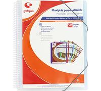 Grafoplás 39845000 Maxiplás Classeur à spirales personnalisable avec 50 pochettes Multicolore 30,8 x 24 x 22 cm
