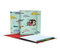 Grafoplás 88102658 Carpesano à anneaux A4 recharge feuilles quadrillées 5 x 5 séparateurs, enveloppe transparente, dos courbe, carpebook, collection Mafalda, Voladora