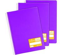 Grafoplás 98527335. Lot de 3 cahiers scolaires A4 Pauta 2,5 mm, couvercles en polypropylène, couleur violet, série Color Note