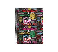 Grafoplás | Cahier Quatrième | 80 feuilles quadrillées 4 x 4 90 g | Couvercle en plastique | Spirale | Collection Design Bits&Bobs Pop Up Design Nice Day | Certifié FSC