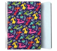 Grafoplás | Carnet en plastique | 80 feuilles quadrillées 4 x 4 90 g | Taille Folio | Spirale | Collection Design Bits&Bobs Pop Up Design Dogs Party | Certifié FSC