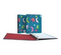 Grafoplas Classeur 4 anneaux A5, Carpebook Elena Corredoira Alligator, avec recharge quadrillage 5 x 5 bord couleur 90 g, séparateurs et enveloppe, anneaux ronds 25 mm, tranche incurvée ergonomique