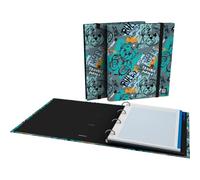 Grafoplas Classeur 4 anneaux avec recharge a4, comprend 100 feuilles quadrillées 5 x 5 90 g bord couleur, séparateurs, enveloppe avec fermeture, tranche incurvée ergonomique, Carpebook Bear & Bobs Pop