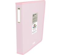 Grafoplas Classeur à 4 anneaux en plastique, A4+, rose soft, collection Papeterie Like, polypropylène semi-rigide opaque, anneaux en forme de D 40 mm, capacité supplémentaire documents DIN A4 et