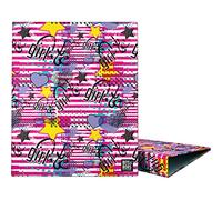 Grafoplás | Classeur à anneaux A4 | 4 anneaux mixtes 25 mm | Collection Bits&Bobs Pop Up Design | Girl | Certifié FSC