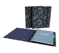 Grafoplas - Classeur à anneaux A4, Carpebook Bits&Bobs Peace, avec recharge + intercalaires + planner + autocollants + enveloppe transparente, parfait pour les écoliers