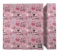 Grafoplás Classeur à anneaux A4 | Sweet Bits&Bobs Pop Up Desing | 4 anneaux mixtes 40 mm | Parfait matériel scolaire | Couvercles rigides en carton | Certifié FSC