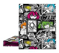 Grafoplás Classeur à anneaux A4 | Yuku Bits&Bobs Pop Up Design | 4 anneaux mixtes 25 mm | Plastifié doux | Certifié FSC | Parfait matériel scolaire