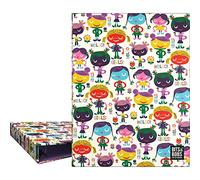 Grafoplás | Classeur à anneaux A5 | 4 anneaux ronds 20 mm | Plastifié Soft | Design Bits&Bobs Pop Up Design, Hello | Certifié FSC