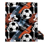 Grafoplas - Classeur à anneaux scolaires A4, 4 anneaux mixtes 25 mm, Bits&Bobs Wild Football, FSC