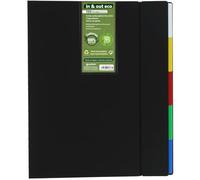 Grafoplás | Classeur à pochettes amovibles A4 In&Out Eco | 100 pochettes extra recy s 70% | Couvertures rigides recy s 100% | Changement de pochettes rapide et pratique | Comprend 5