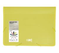 Grafoplas - Classeur à soufflet maxi et élastiques, format A4+, 26 x 34,5 x 8 cm, jaune, capacité supplémentaire pour documents, collection papeterie Like, parfait matériel scolaire et de bureau