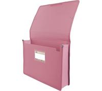 Grafoplas - Classeur à soufflet maxi et élastiques, format A4+, 26 x 34,5 x 8 cm, rose, capacité supplémentaire pour documents, collection papeterie Like, parfait matériel scolaire et de bureau