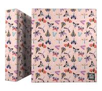 Grafoplás Classeur A4 4 anneaux mixtes 40 mm Butterfly Bits&Bobs Pop Up Desing Parfait matériel scolaire Couverture rigide en carton Certifié FSC