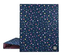 Grafoplas Classeur A4, design Hearts Bits&Bobs, 4 anneaux mixtes 25 mm, certifié FSC, plastifié Soft, parfait matériel scolaire pour organiser des notes