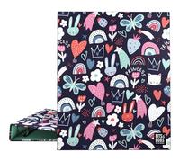 Grafoplas Classeur A4, motif Princess Bits&Bobs, 4 anneaux mixtes 25 mm, certifié FSC, plastifié Soft, parfait matériel scolaire pour organiser des notes