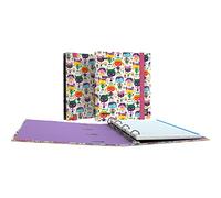 Grafoplás | Classeur anneaux a5 | Comprend des feuilles de rechange 5 x 5 bords de couleur | Dos incurvé | Carpebook | Bits&Bobs Hello