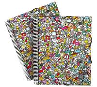 Grafoplás | Classeur avec pochettes en plastique | Spirale | A4 | 30 doublures transparentes | Couvercles flexibles | Comprend une enveloppe plastique | Icons, Bits&Bobs Pop Up Design