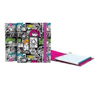 Grafoplás Classeur avec recharge A5 | Carnet Yuku Bits&Bobs | Comprend recharge feuilles 90 g quadrillage 5 x 5 bord couleur | Dos incurvé ergonomique | 4 anneaux ronds 25 mm | Certifié FSC