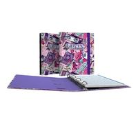 Grafoplas Classeur avec recharge A5, carpebook Manga Bits&Bobs, avec recharge de feuilles 90 g, quadrillage 5 x 5 bord couleur, tranche incurvée ergonomique, 4 anneaux ronds 25 mm, FSC, parfait