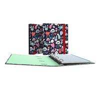 Grafoplas Classeur avec recharge A5, Carpebook Princess Bits&Bobs, avec recharge de feuilles 90 g quadrillées 5 x 5 bord couleur, tranche incurvée ergonomique, 4 anneaux ronds 25 mm, FSC, parfait