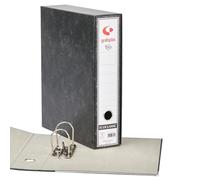 Grafoplás | Classeur AZ avec boîte | Taille Folio | Oiseau avant | Anneaux à levier nickelés 65 mm | Noir | Cantonnière longue | Carton doublé intérieur et extérieur | Ecoclassic | Certifié FSC