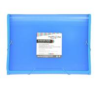 Grafoplás Classeur | Bleu pastel | Format folio | 13 positions à soufflet | Comprend une étiquette pour visières et cartes | Couvertures imperméables en plastique | Multiline