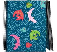 Grafoplas - Classeur en plastique A4, Alligator by Elena Corredoira, couverture souple, spirale PVC, 30 doublures en polypropylène, parfait matériel scolaire pour classer des documents