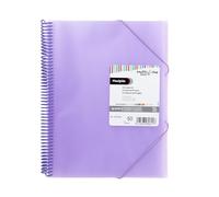 Grafoplás Classeur pochettes en plastique A4 Lavande 50 pochettes transparentes en polypropylène extra spirale PVC Maxiplás Multiline Parfait pour classer des documents et des notes