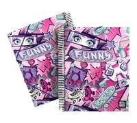 Grafoplas Classeur scolaire à pochettes transparentes A4, spirale PVC, couverture souple, 30 doublures en polypropylène, collection Design Bits&Bobs Pop Up Design Manga, Maxiplás