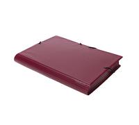 Grafoplás | Dossier scolaire Rabat PVC | Taille quart | Grenat | Couverture rigide | Caoutchouc de fermeture | 24,5 x 20 cm