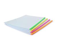 Grafoplas I Idéal pour l'école et le bureau : recharge A5 quadrillée, 90 feuilles, 90 g, 4 trous et 4 bandes de couleur fluo.