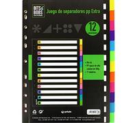 Grafoplás | Jeu de séparateurs couleurs fluo, 12 positions, polypropylène algue qualité 500μ, 11 perceuses, Bits&Bobs Pop and Design
