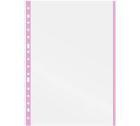 Grafoplás Lot de 10 pochettes multi-perforées à bord lavande, 16 trous, finition verre, polypropylène supplémentaire, tranche renforcée, parfait matériel scolaire pour classeurs