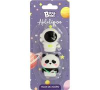Grafoplas - Lot de 2 taille-crayons Bits&Bobs Astro-Panda, avec lame en acier, pack scolaire parfait pour la rentrée scolaire et comme cadeau d'anniversaire et de fêtes d'enfants