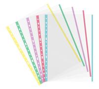 Grafoplas Lot de 25 pochettes perforées avec bord pastel Format Folio Finition verre Dos renforcé Polypropylène Extra Idéal pour l'école et le bureau