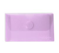 Grafoplás Lot de 5 enveloppes en plastique | Taille carte | Fermeture Velcro | Lavande | Multiline | 10,5 x 6,2 cm | Polypropylène Verre rayé translucide | Parfait pour cartes de visite