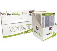 Grafoplás pvc couverture de livre 120 micron sans colle rabat réglable 280x530mm transparent paquet de 25
