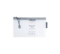 Grafoplás Sac avec fermeture éclair EVA Soft Check 23 x 13 cm | Blanc | Toucher doux | Zipper Bag fabriqué en caoutchouc EVA transparent | Parfait pour protéger et transporter des documents et des