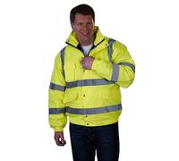 Grafters Unisex Hi-Vis imperméable Bomber Jacket DF1757 (L) (Jaune)