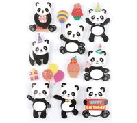 GRAINE CREATIVE 11 Stickers Pandas Effet 3D 40mm