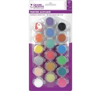 Assortiment Peinture Acrylique Vives Et Pastels - 18 Mini Doses De 3ml