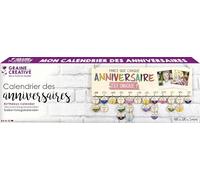Calendrier perpetuel anniversaire graine creative bois avec 50 disques a decorer