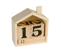 Graine Créative Calendrier perpétuel en Bois maisonnette - 7,3 x 8 x 3,4 cm