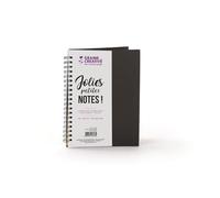 GRAINE CREATIVE Carnet Noir à Spirales - Papier Kraft - 18 x 13 cm