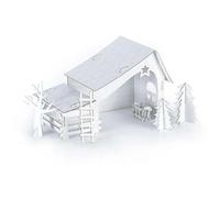 Graine creative Crèche en carton - Blanc