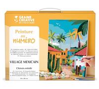 GRAINE CREATIVE Peinture par Numéro Adulte Village Mexicain, Toile 30x40 cm