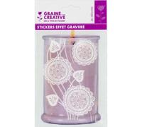 Graine Créative Sticker Gravure Fleur Dentelle